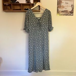 Abercrombie and Fitch Artsy Polka Dot Midi Dress